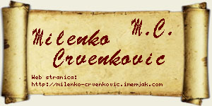 Milenko Crvenković vizit kartica
